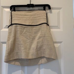 Designer sample linen mini skirt - xxs